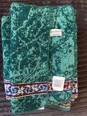 Royal Velvet Deep Teal Decorative Bath Towels - Royal Velvet